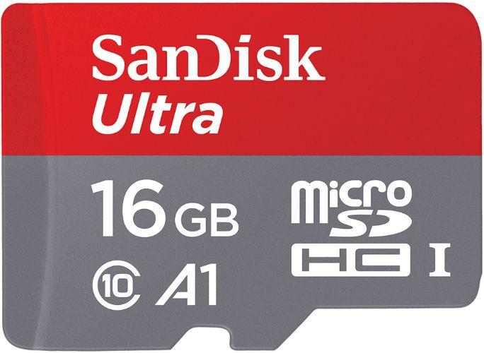 SanDisk  Ultra microSDHC/SDXC UHS-I Card (Up to 98MB/s) - 16GB - Red - Brand New