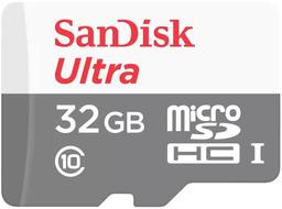 SanDisk Ultra microSDHC/SDXC UHS-I Card (Up to 100MB/s) - 32GB - White
