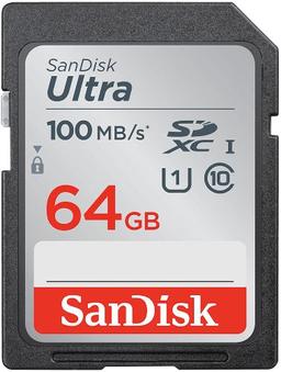 SanDisk Ultra SDHC/SDXC UHS-I Memory Card (Up to 100MB/s) - 64GB - Black