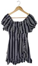 Seed Striped Of The Shoulder Mini Dress XS