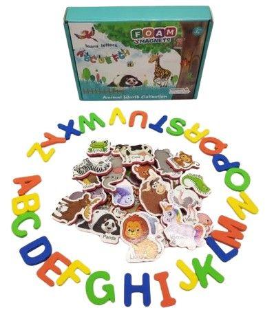 Smartypals  Foam Magnets Alphabet + Animals - Multi Color - Brand New