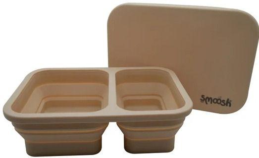 Smoosh  Silicone Collapsible Lunch Box - Latte - Brand New