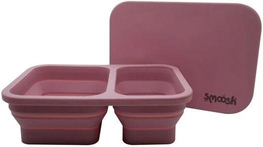 Smoosh  Silicone Collapsible Lunch Box - Pink - Brand New