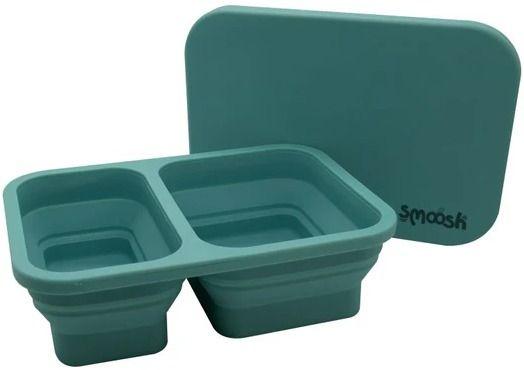 Smoosh  Silicone Collapsible Lunch Box - Teal - Brand New