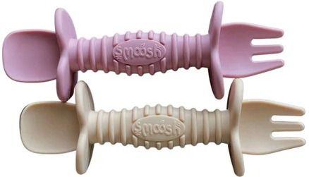 Smoosh  Sporkie - Pink & Latte - Brand New