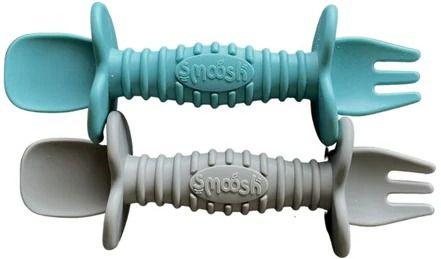 Smoosh  Sporkie - Teal & Grey - Brand New