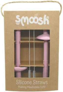 Smoosh Straw Set - Pink
