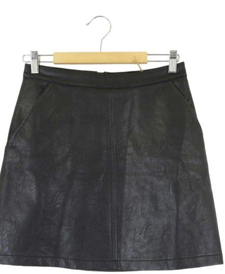 Sportsgirl  Faux Leather Skirt XS - Black - Excellent