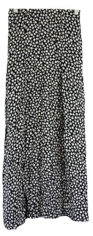Sportsgirl  Floral Midi Skirt 6 - Black - Excellent