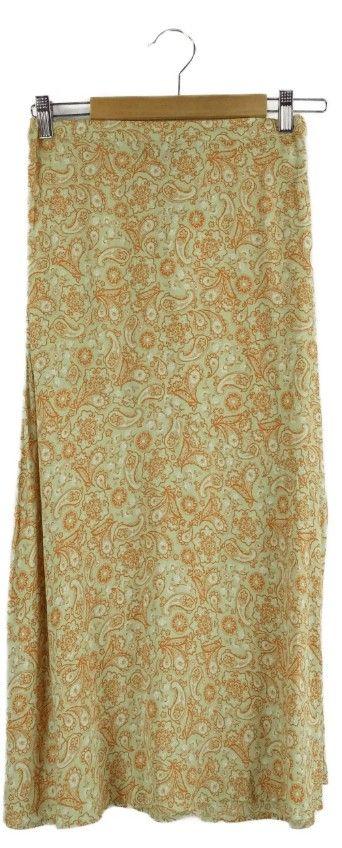 Sportsgirl  Midi Skirt 8 - Green/Orange - Excellent