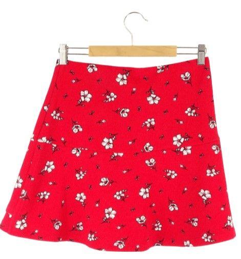 Sportsgirl  Patterned Mini Skirt S - Red - Excellent