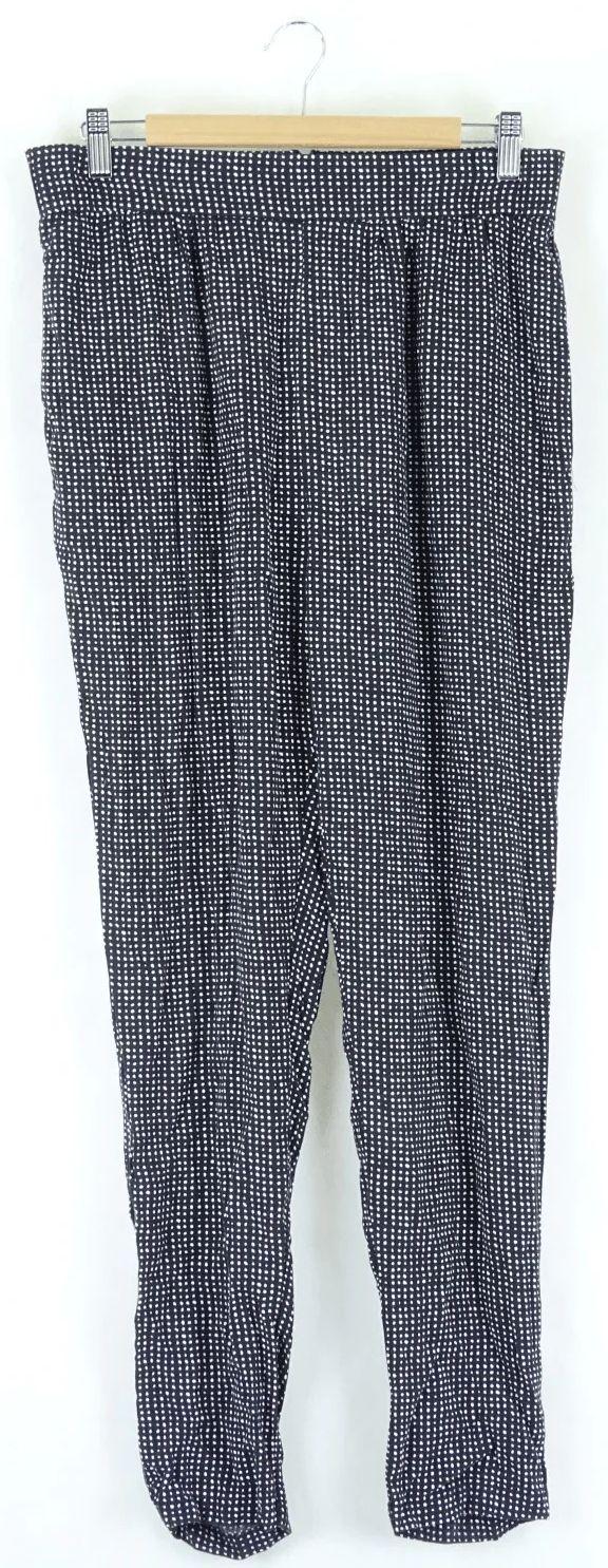 Sportsgirl  Polka Dot Pants 10 - Black/White - Excellent