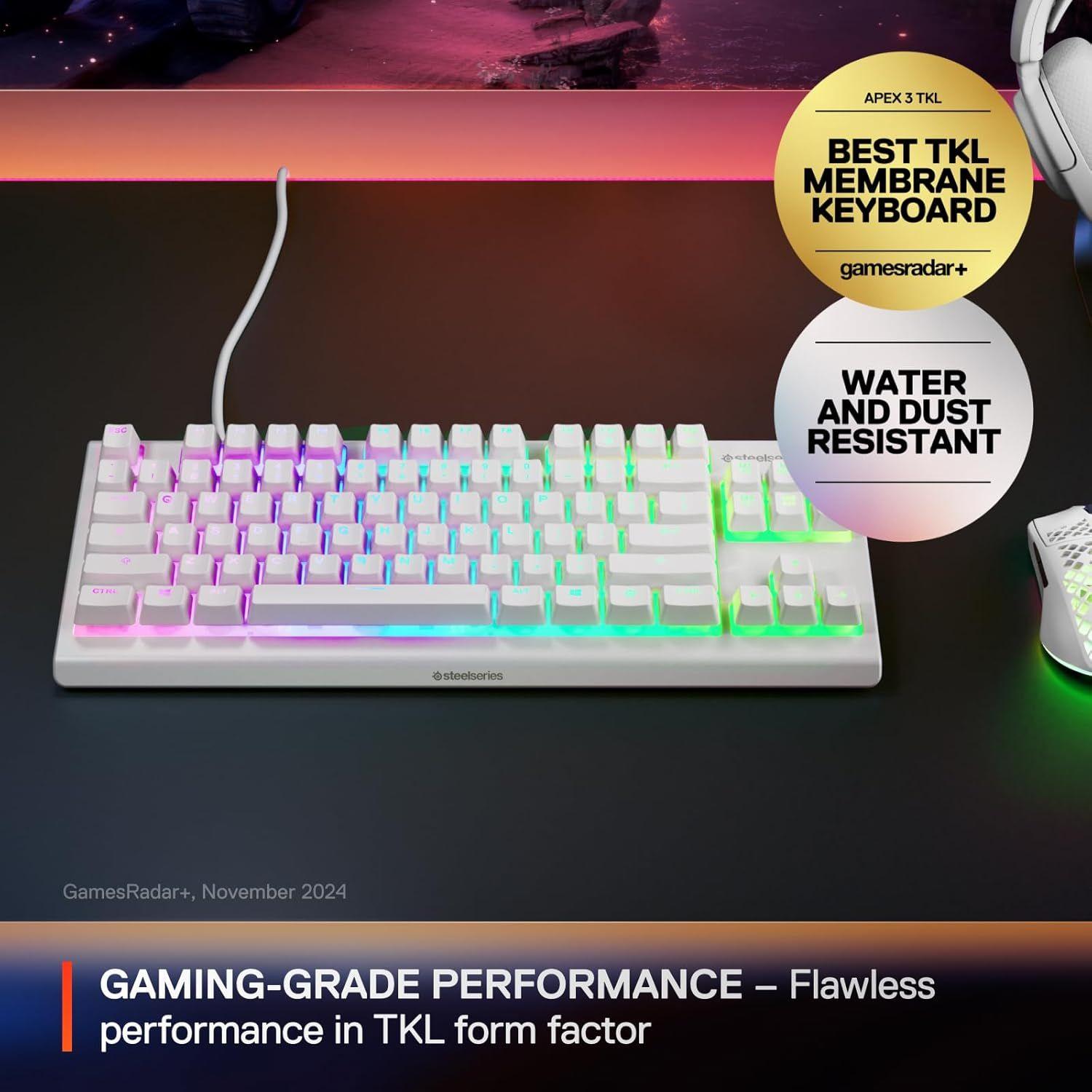 Refurbished SteelSeries Apex 3 TKL Wired RGB Lighting Gaming Keyboard - Reebelo Australia