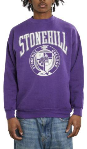 Stonehill  College Sweatshirt L - Purple - Excellent
