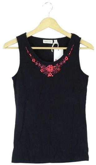 Sussan  Beaded Singlet Top S - Black - Excellent