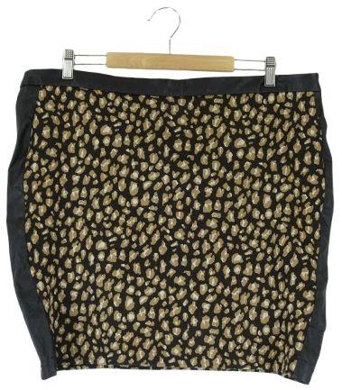 Sussan  Leopard Print Coloured Skirt XXL - Brown - Excellent