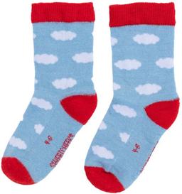 Sweet Cheeks Merino Baby Merino Adventure Socks - Light Blue Clouds - 1-2 Years