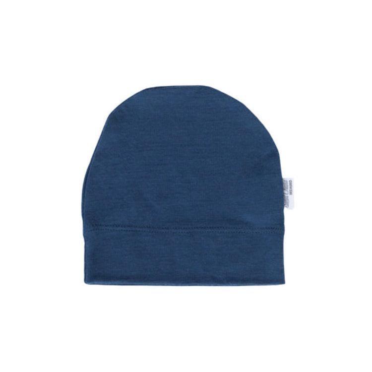 Sweet Cheeks Merino Baby Merino Beanie - Navy - 0-4 Months
