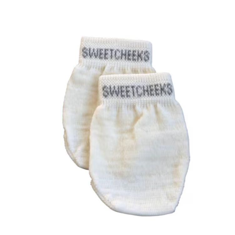 Sweet Cheeks Merino  Baby Merino Mittens - Vanilla - Over Stock