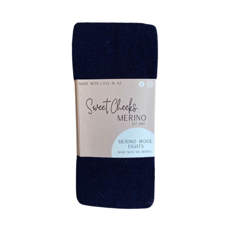 Sweet Cheeks Merino  Baby Merino Tights - Navy - Over Stock - 1-2 Years