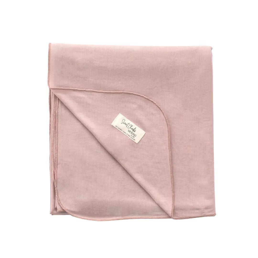 Sweet Cheeks Merino  Baby Merino Wrap  - Blush - Over Stock - One Size