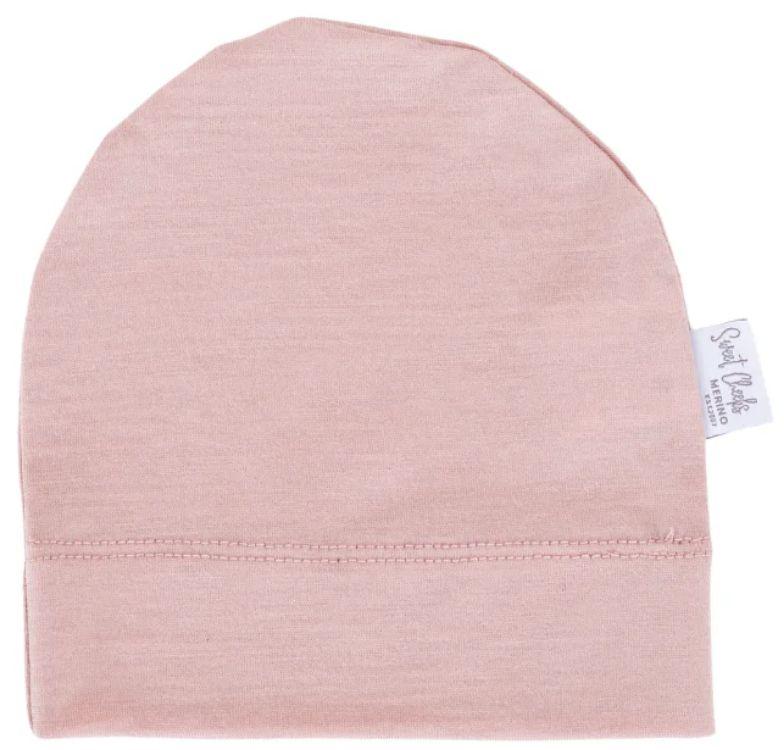 Sweet Cheeks Merino Kids Merino Beanie - Blush - 3-4 Years