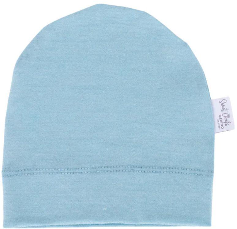Sweet Cheeks Merino  Kids Merino Beanie - Sky Blue - Brand New - 5+ Years