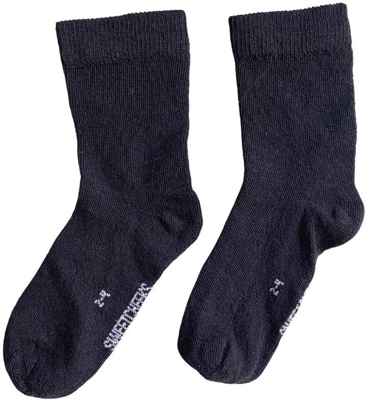 Sweet Cheeks Merino Kids Merino Crew Socks - Navy - 4-6 Years