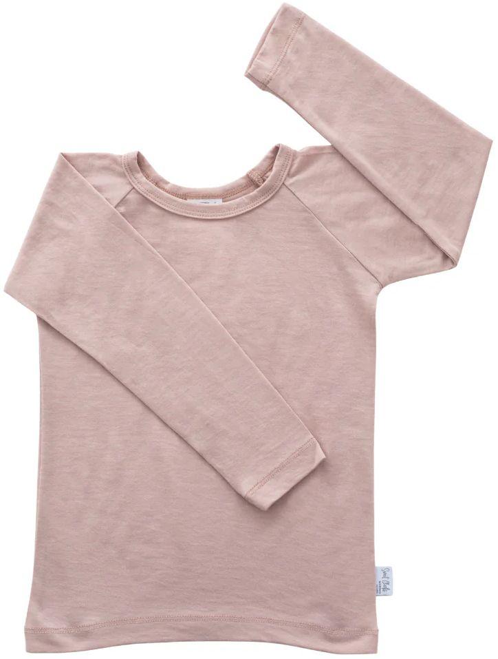 Sweet Cheeks Merino Kids Merino Long Sleeve Top - Blush - 5-6 Years