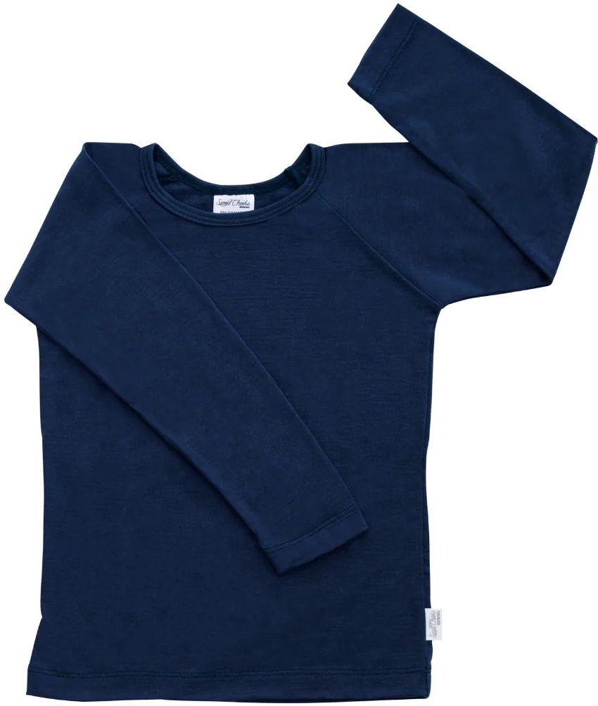 Sweet Cheeks Merino Kids Merino Long Sleeve Top - Indigo - 3-4 Years