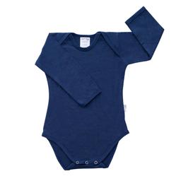 Sweet Cheeks Merino Long Sleeve Merino Bodysuit - Navy - 1-2 Years