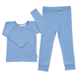 Sweet Cheeks Merino Organic Merino Pyjamas - Blue - 5-6 Years