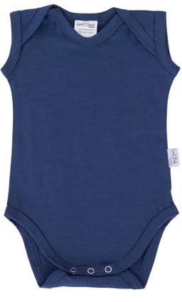 Sweet Cheeks Merino Singlet Merino Bodysuit - Navy - 0-3 Months