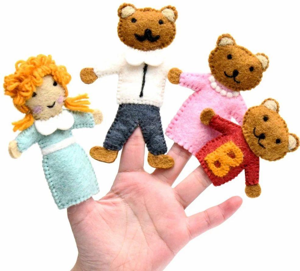 Tara Treasure  Finger Puppet Set - Goldilocks & The Three Bears - Brand New