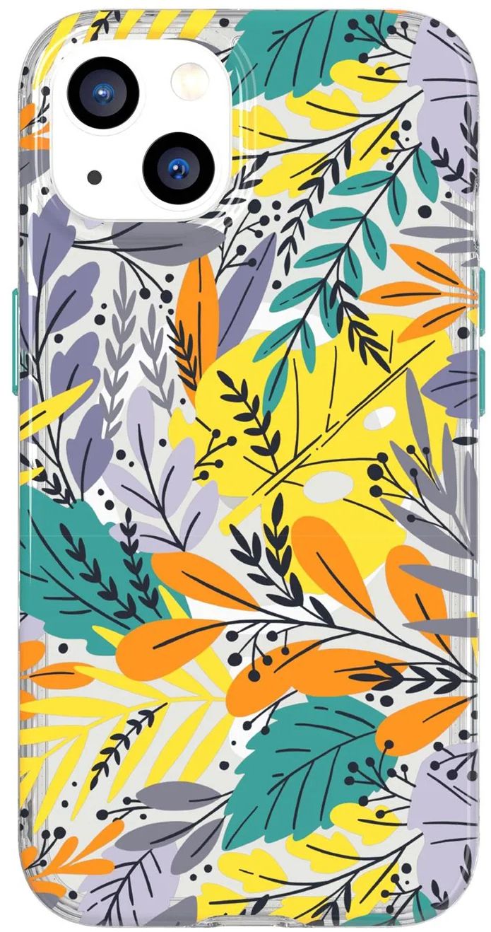 Tech21 EvoArt Phone Case for iPhone 13 - Green Leaf