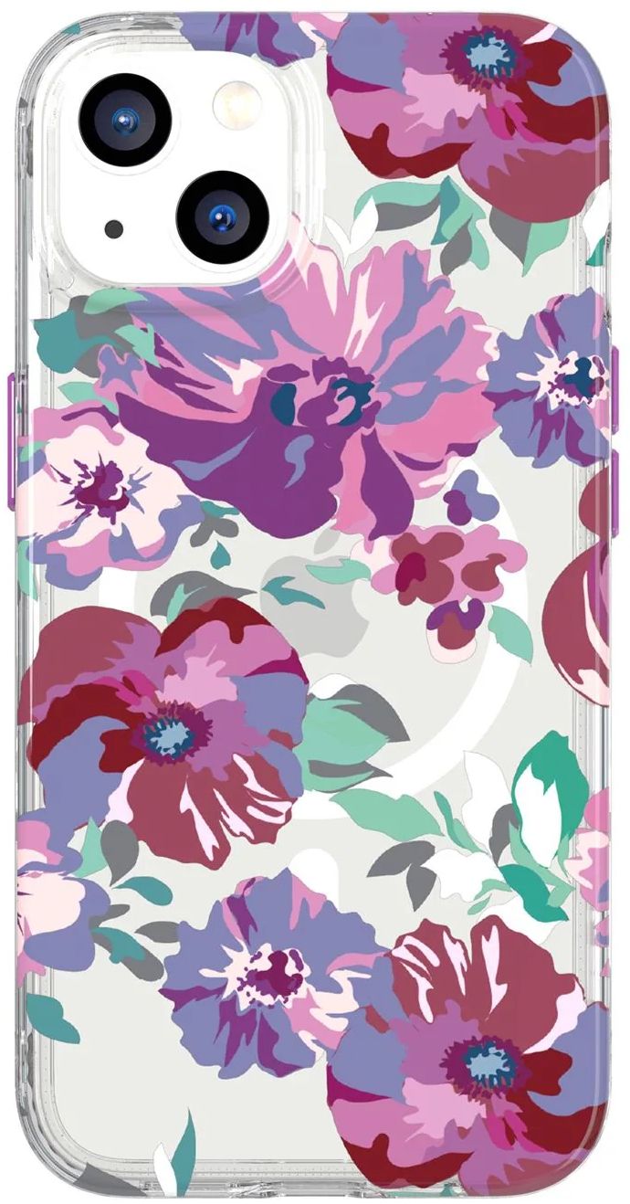 Tech21 EvoArt Phone Case for iPhone 13 - Purple Anemone