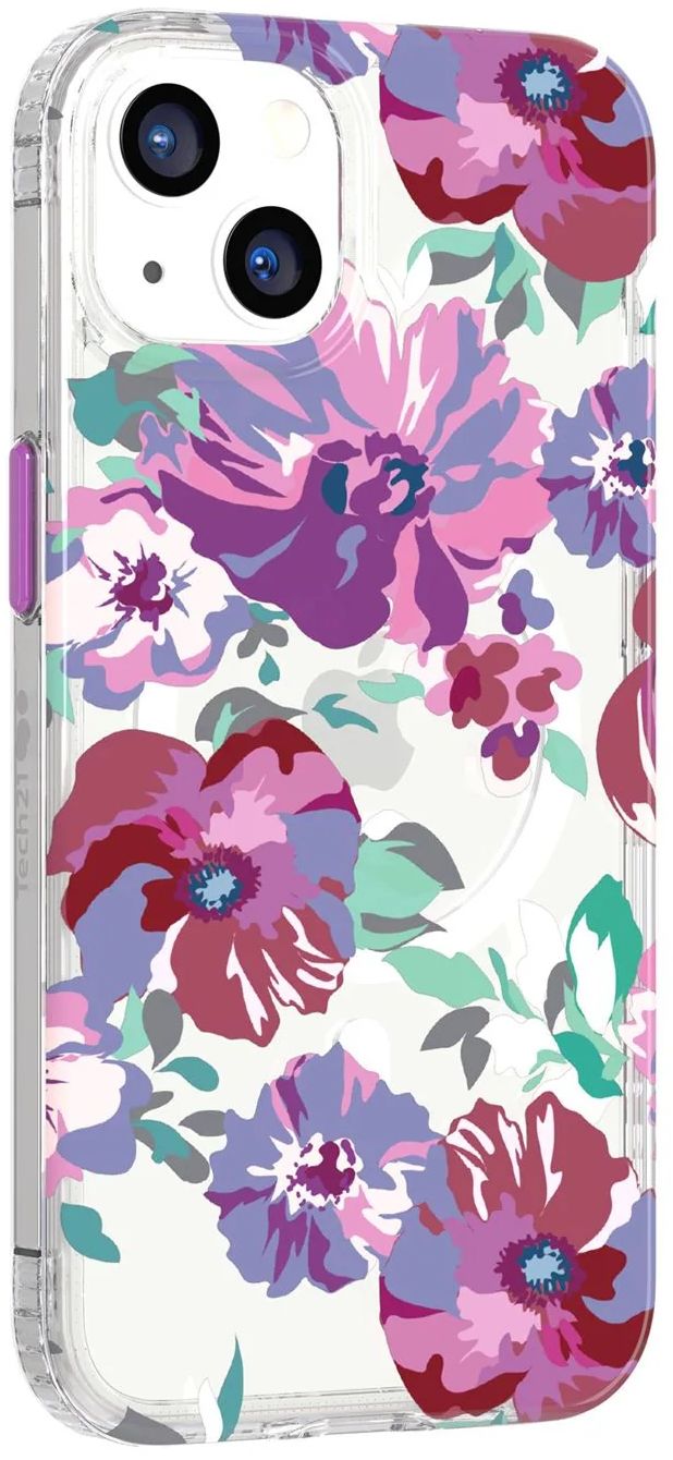 Tech21 EvoArt Phone Case for iPhone 13 - Purple Anemone