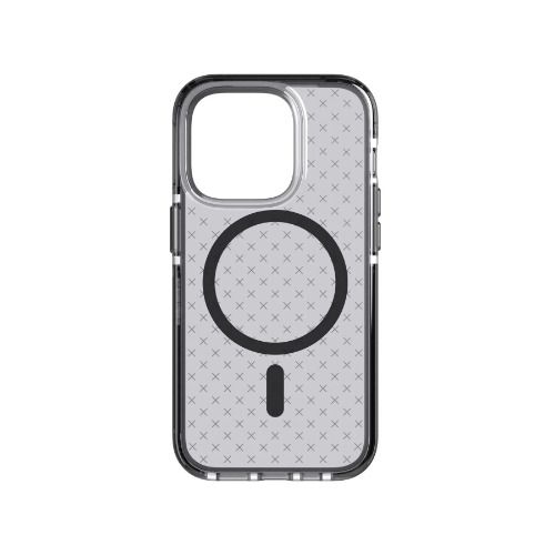 Tech21 EvoCheck Phone Case for iPhone 14 Pro (MagSafe) - Smokey Black