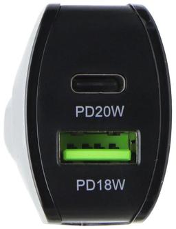 TekYa 38W Dual Port Car Charger Head with USB-C PD