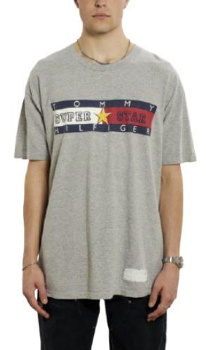 Tommy Hilfiger  'Super Star' Tee XL - Gray - Excellent