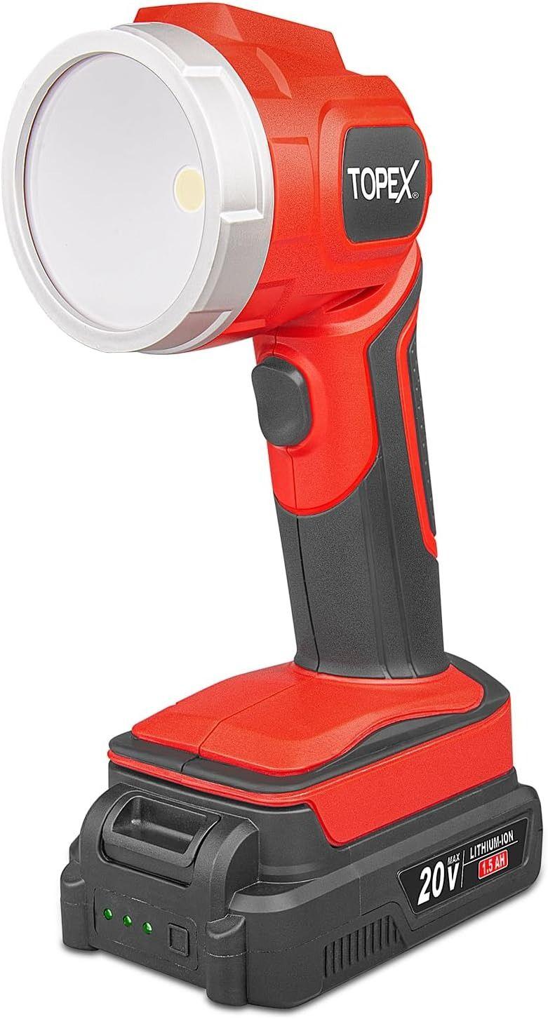 Topex  20V LED Light 300 Lumen Lightweight LED Torch Skin Only without Battery - Red - Brand New