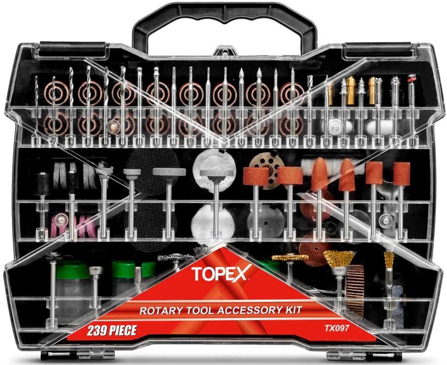 Topex  239pcs Rotary Tool Accessory Kit - Multi - Brand New