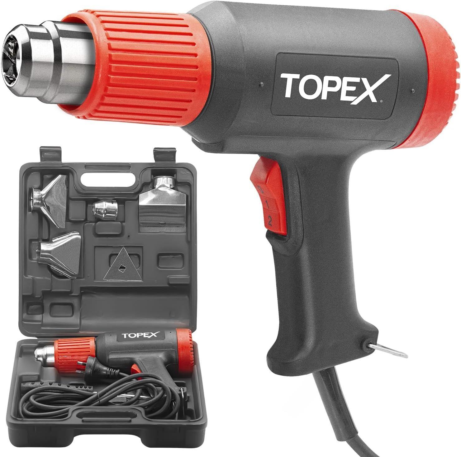 Topex  Heat Gun Hot Air Heating Tool Kit Dual Speed - ‎Red and Black - Brand New