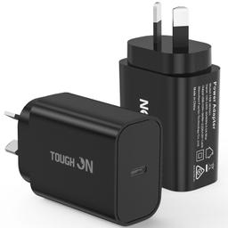 Tough On 20W Wall Charger USB C Fast Charge PD 3.0 - Black