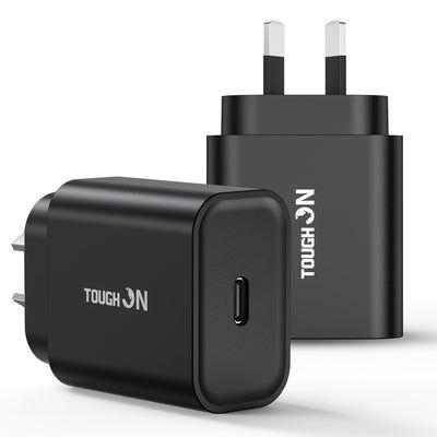 Tough On 30W USB C Fast Charge PD 3.0 Wall Charger - Black