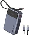 Tough On 65W 20000mAh Power Bank Built-in USB-C Cable - Blue