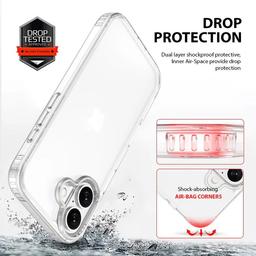 Tough On Clear Air Phone Case for iPhone 16 - Clear