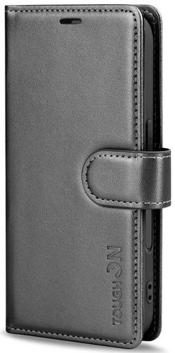 Tough On Flip Wallet Leather Phone Case for iPhone 16 - Black
