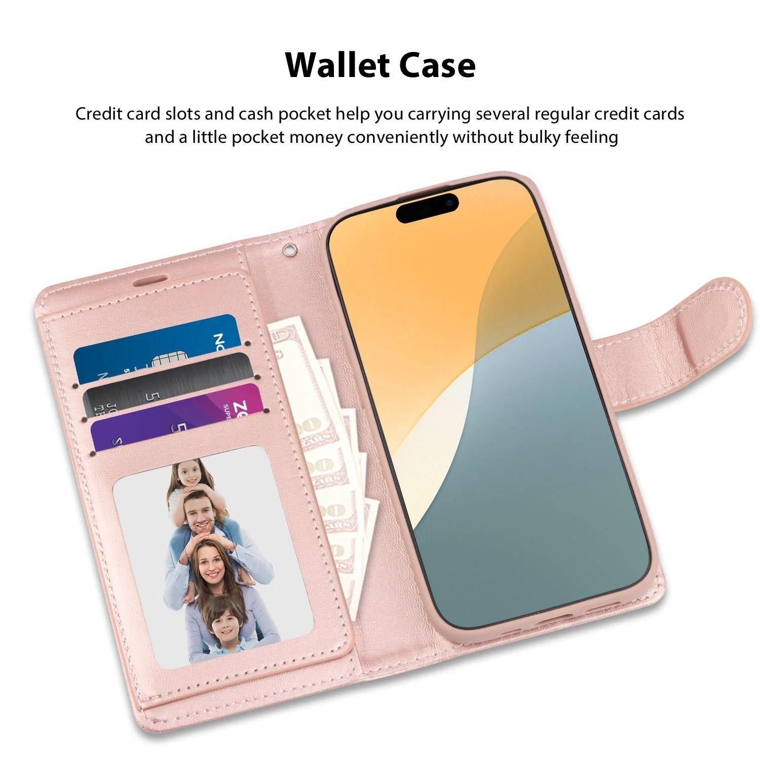 Refurbished Tough On Flip Wallet Leather Phone Case for iPhone 16 - Reebelo Australia
