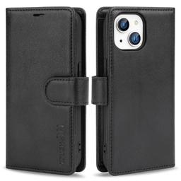 Tough On Flip Wallet Leather Phone Case for Phone 15 - Black